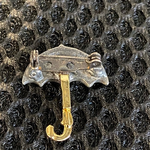 Red Cross Responder Umbrella Brooch Pin with Gold Handle - Picture 9 of 9